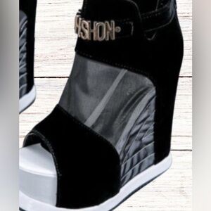 Platform Faux Suede Ladies Shoes Wedge Heel Tiandikaige EU Size 39 US Size 8